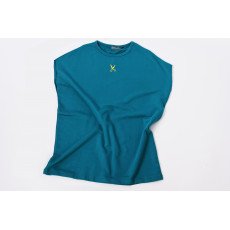 Short Sleeve Over Sized T-shirt - Petrol blue