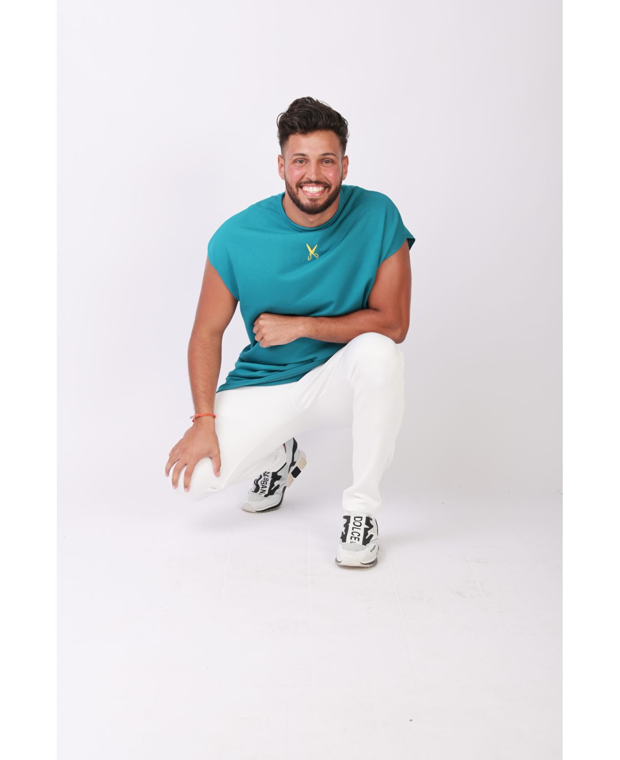 Short Sleeve Over Sized T-shirt - Petrol blue