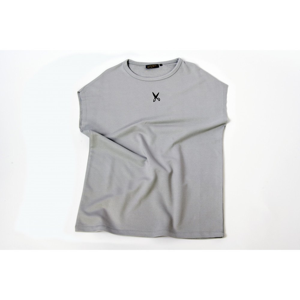 Short Sleeve Over Sized T-shirt - Grey