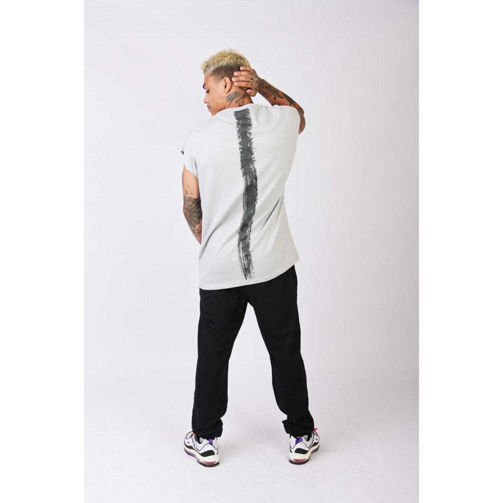 Short Sleeve Over Sized T-shirt - Grey