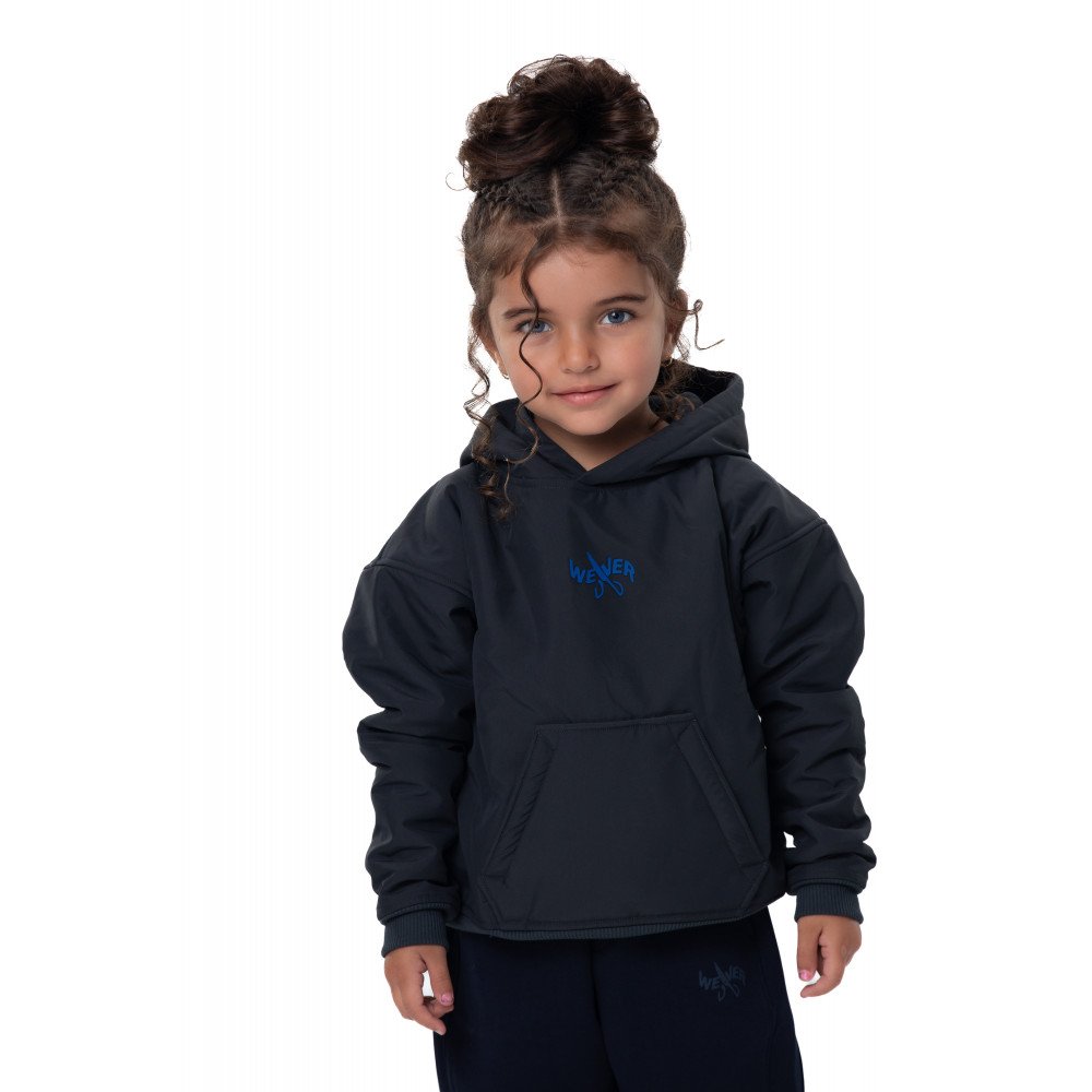 Kids Snowy Hoodie - Gray