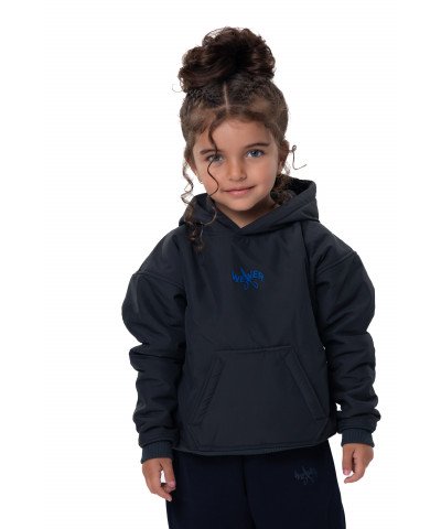 Kids Snowy Hoodie - Gray