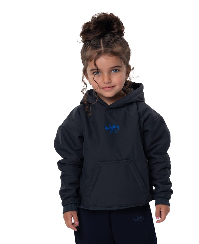 Kids Snowy Hoodie - Gray