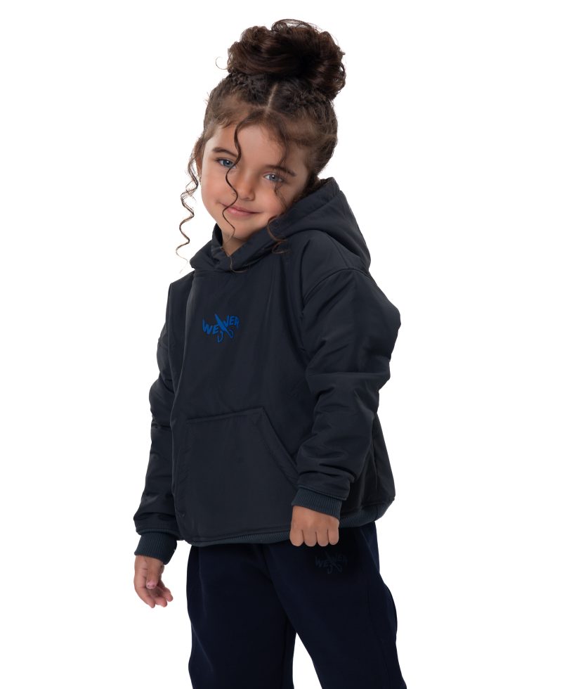 Kids Snowy Hoodie - Gray