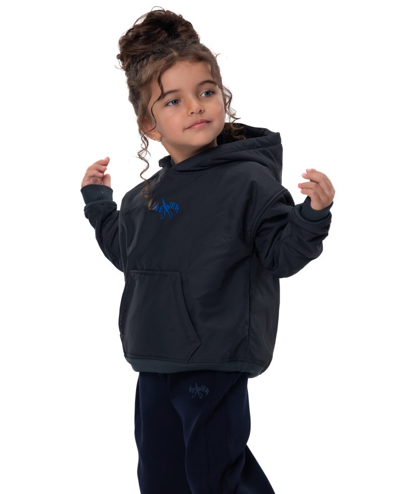 Kids Snowy Hoodie - Gray