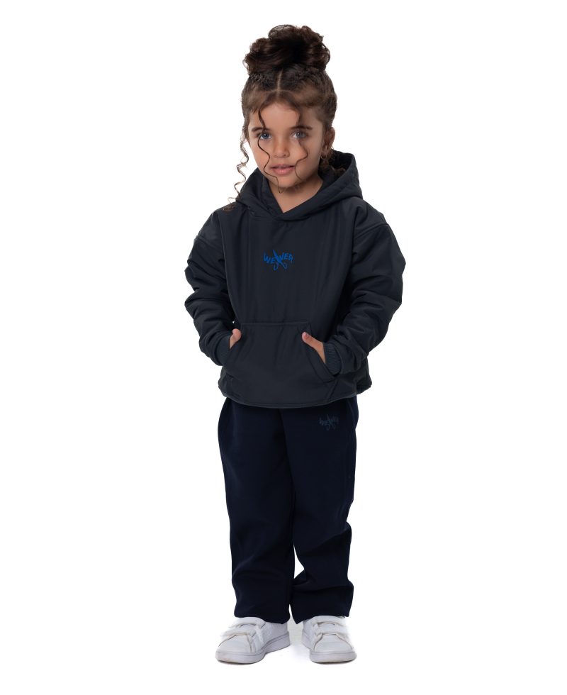 Kids Snowy Hoodie - Gray