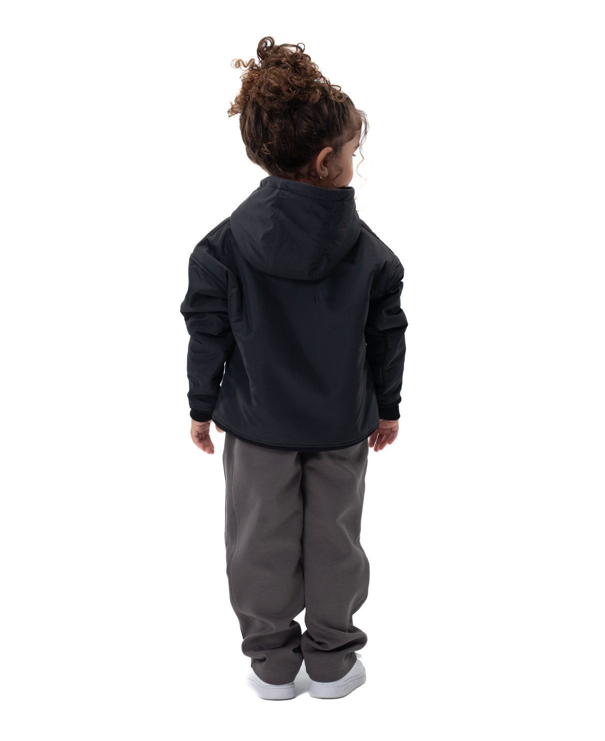 Kids Snowy Hoodie - Black