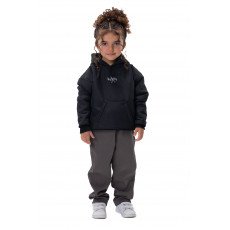 Kids Snowy Hoodie - Black