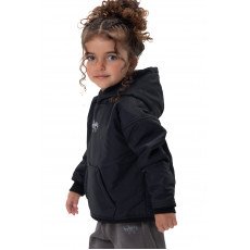 Kids Snowy Hoodie - Black