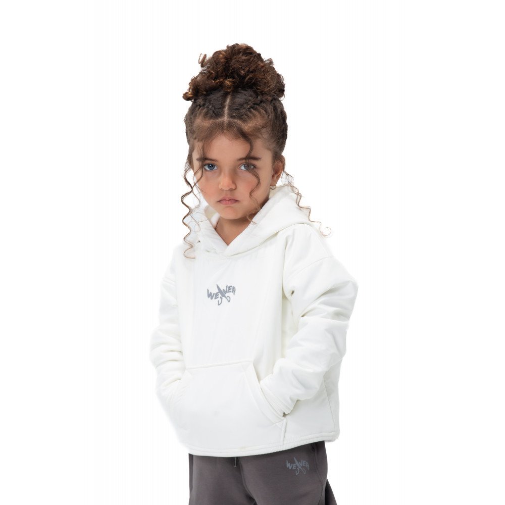 Kids Snowy Hoodie - Off white