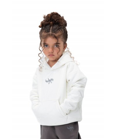 Kids Snowy Hoodie - Off white