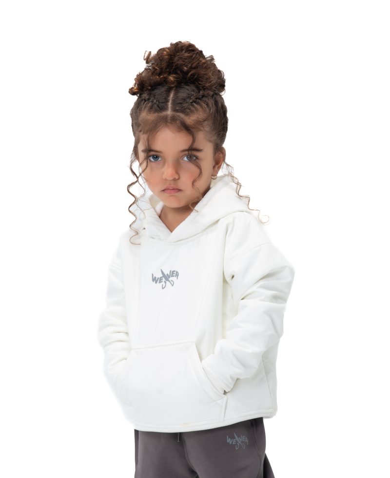 Kids Snowy Hoodie - Off white