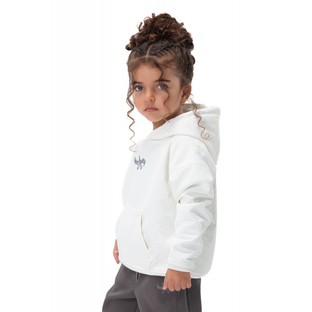 Kids Snowy Hoodie - Off white