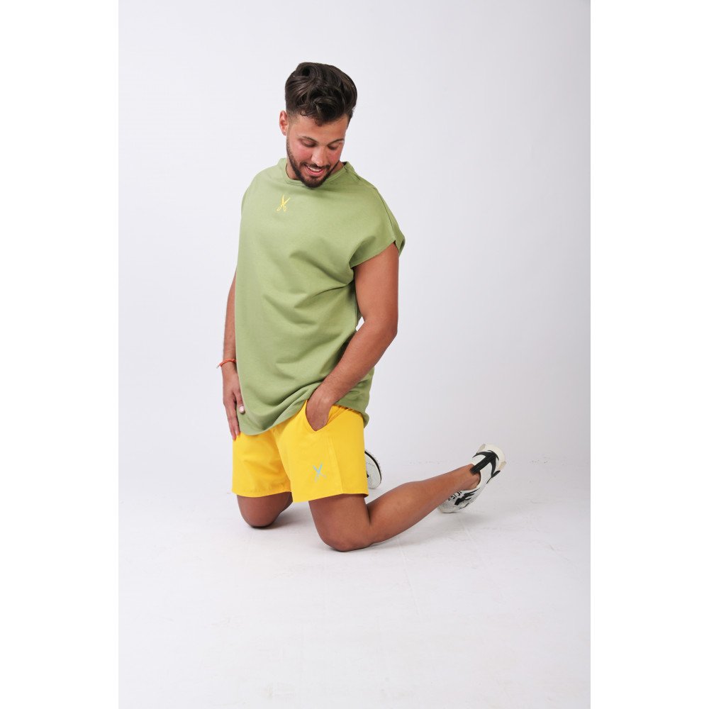 Short Sleeve Over Sized T-shirt - Green