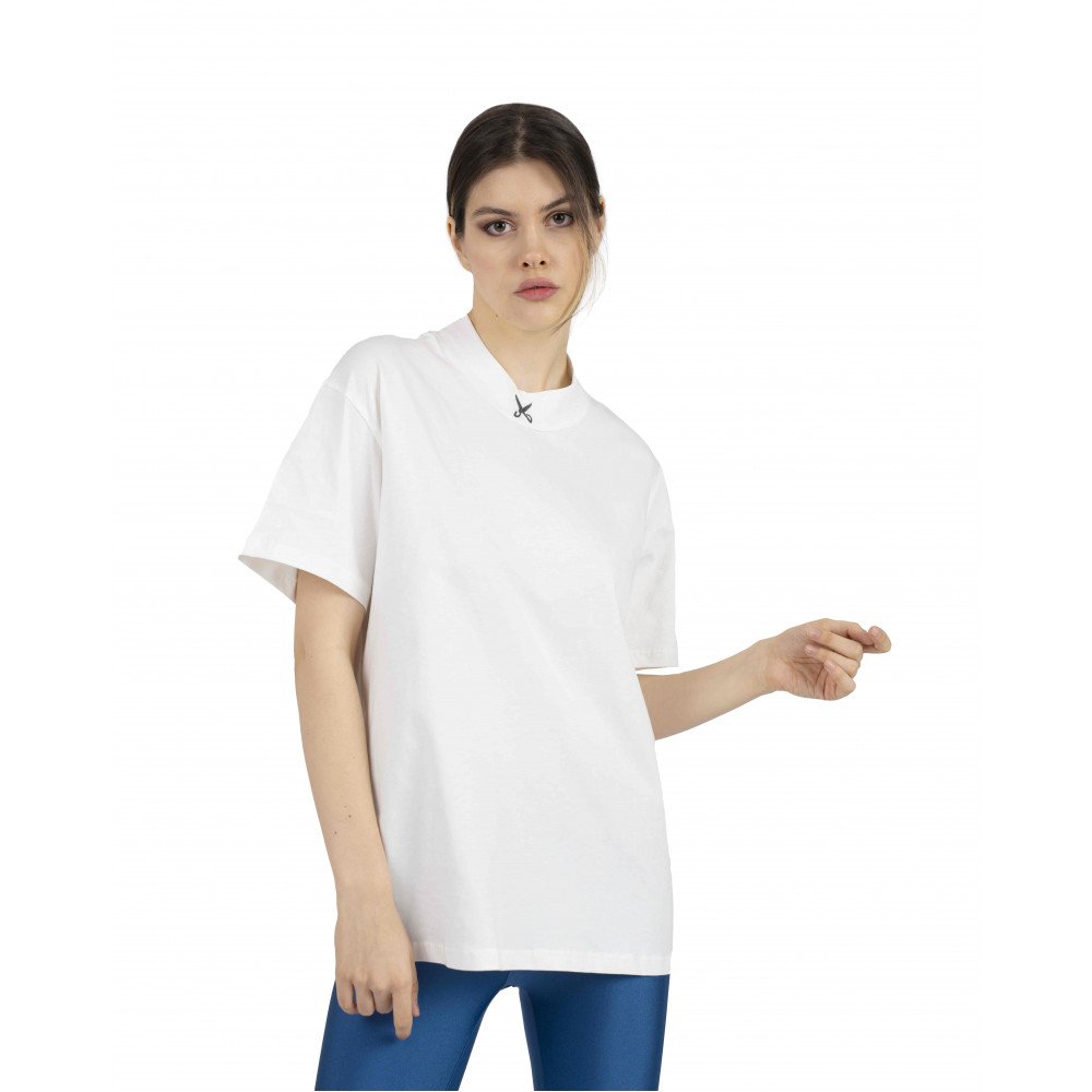 Unisex Turtleneck t-shirt- Off White
