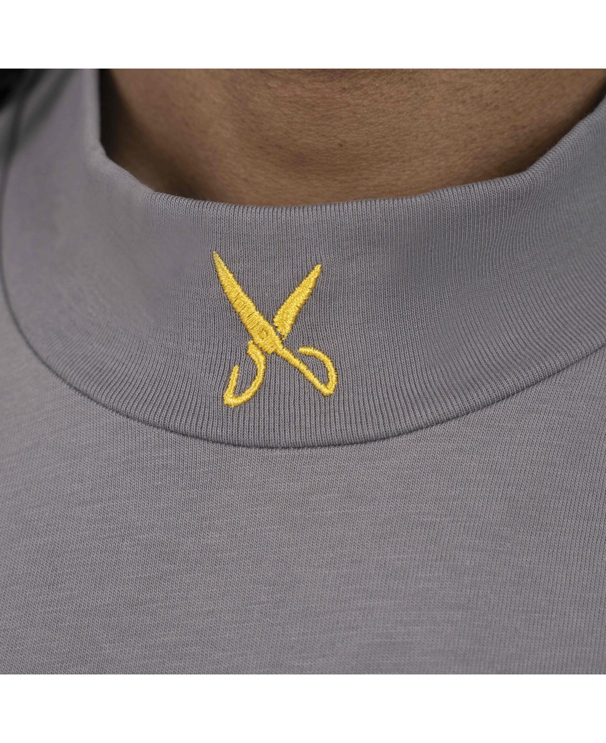 Unisex Turtleneck t-shirt- Gray