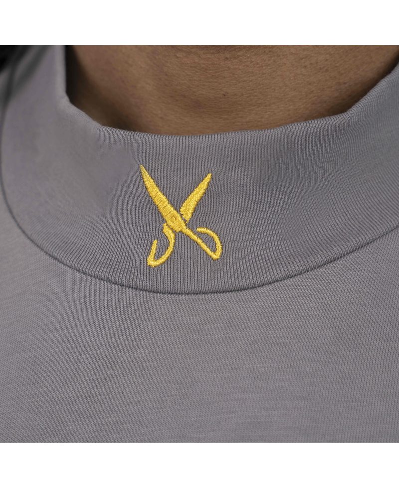 Unisex Turtleneck t-shirt- Gray