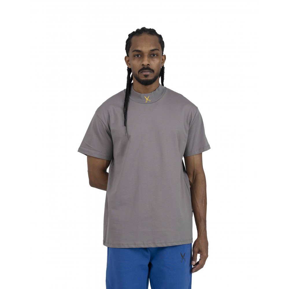 Unisex Turtleneck t-shirt- Gray