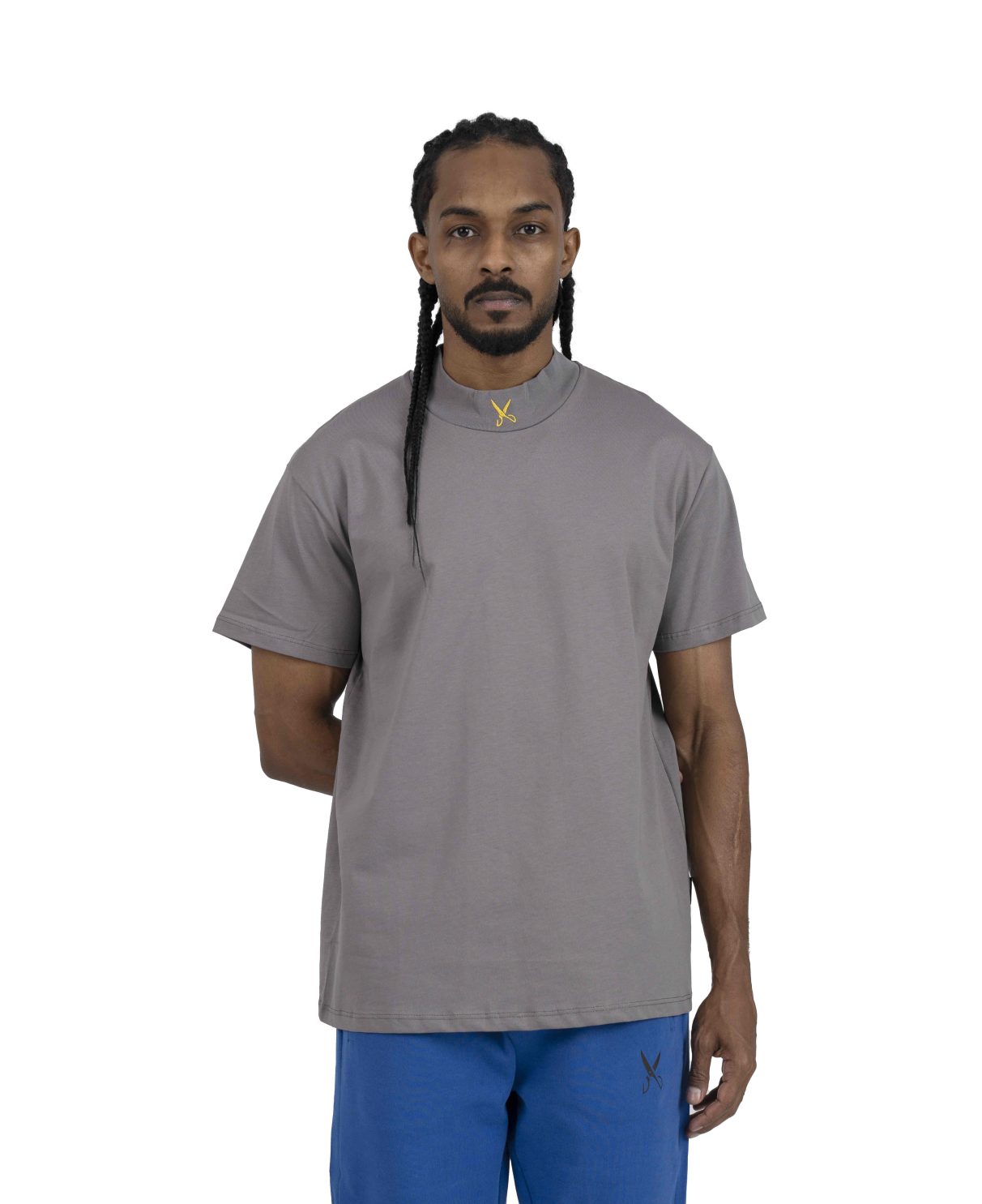 Unisex Turtleneck t-shirt- Gray