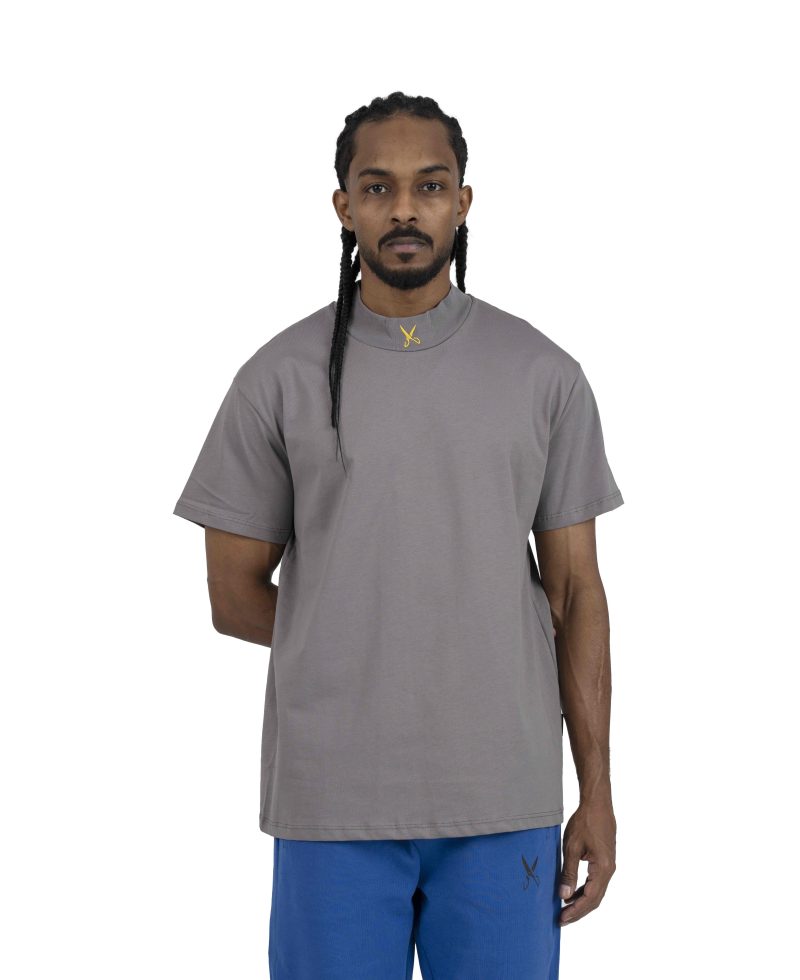 Unisex Turtleneck t-shirt- Gray