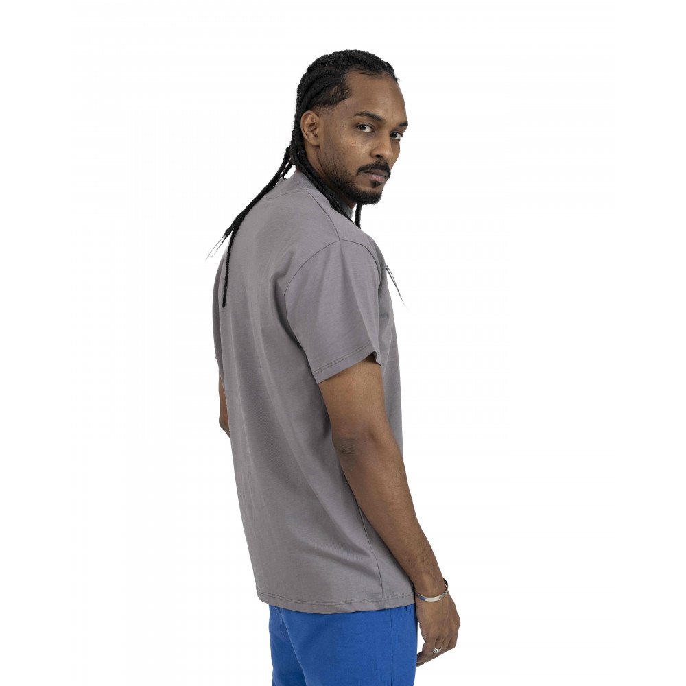 Unisex Turtleneck t-shirt- Gray