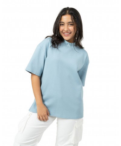 Unisex Turtleneck Oversize - Baby Blue