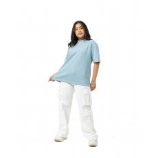 Unisex Turtleneck Oversize - Baby Blue