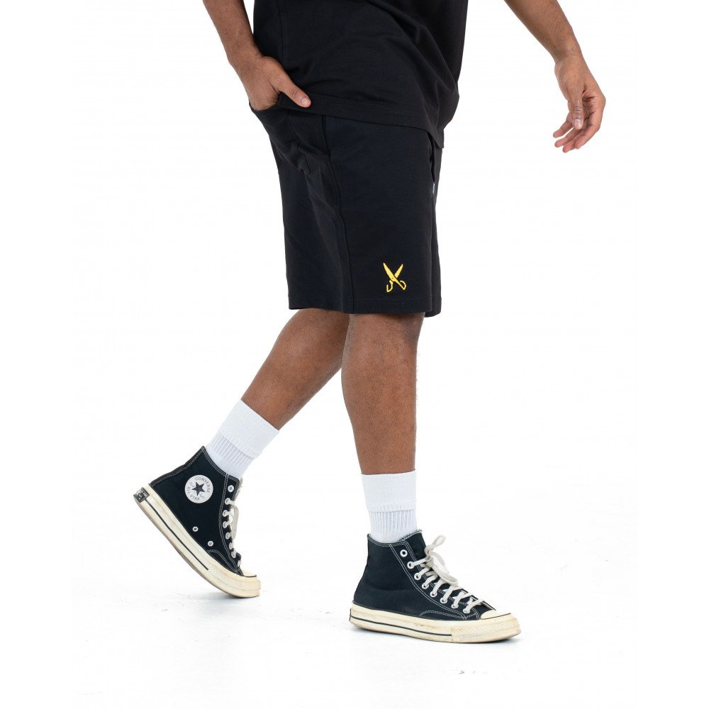 Plain Short with zigzag logo -Black