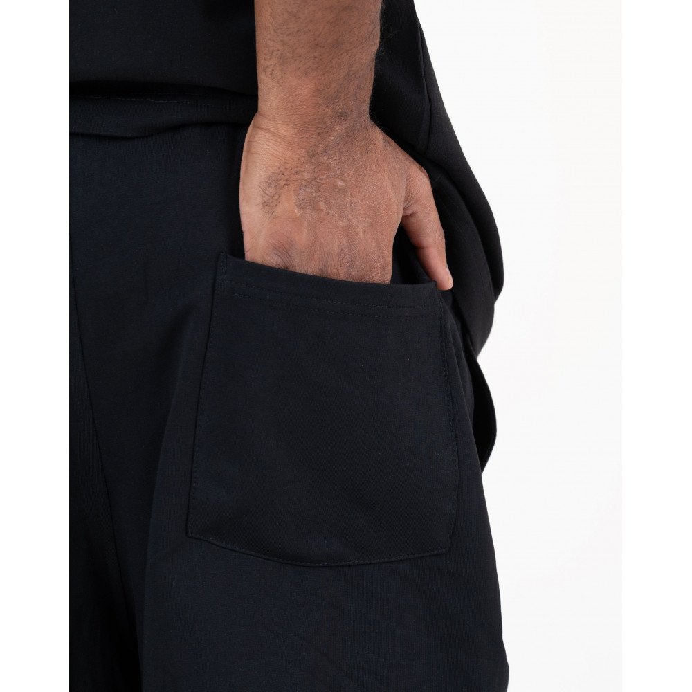 Plain Short with zigzag logo -Black