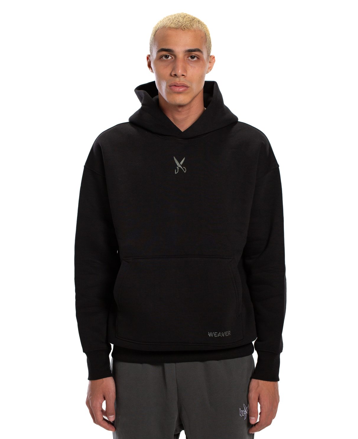 Hoodie Oversize Zigzag - Black