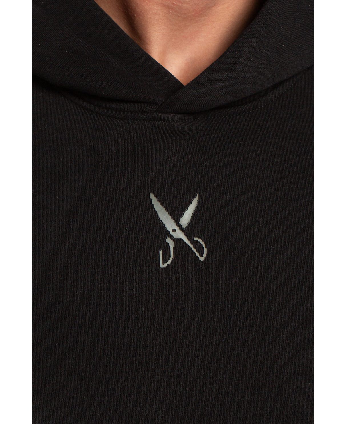 Hoodie Oversize Zigzag - Black