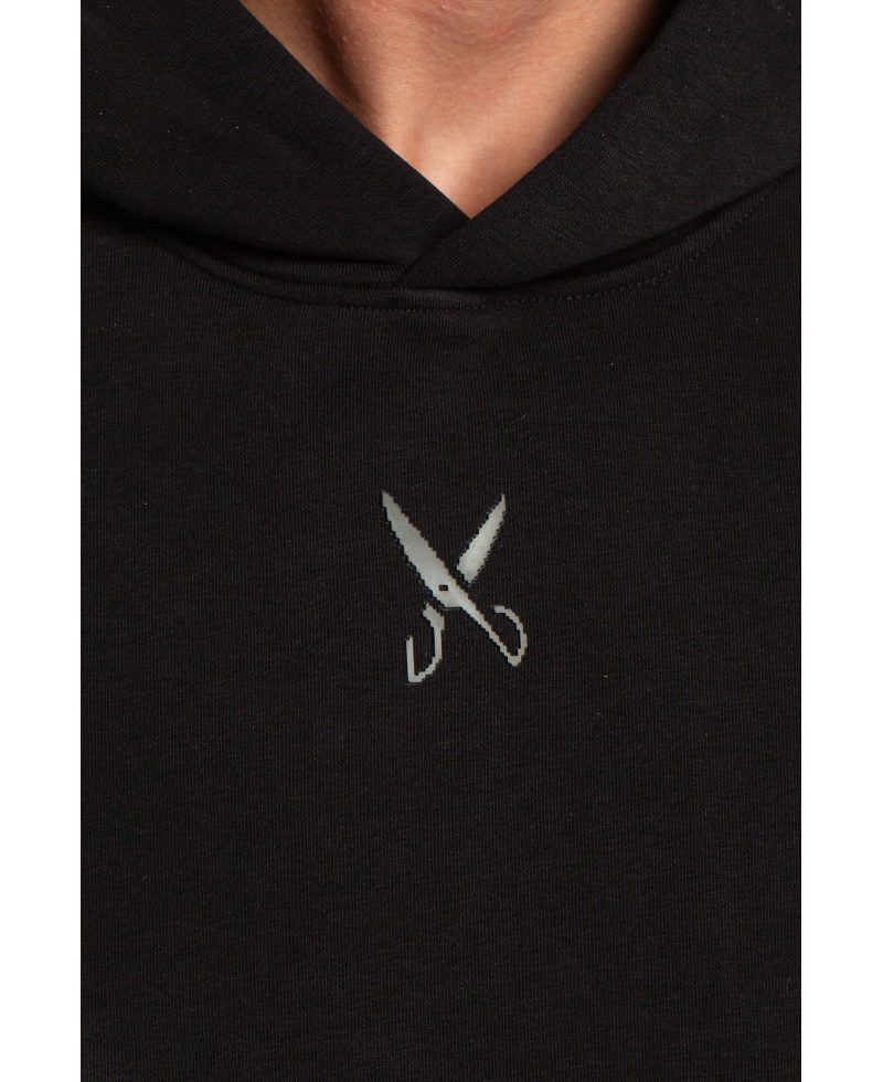 Hoodie Oversize Zigzag - Black