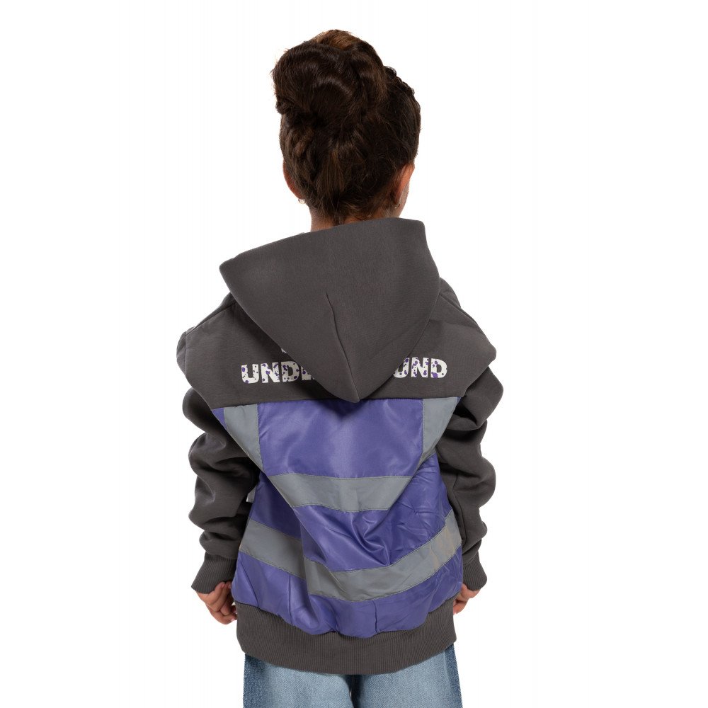 Kids Underground Gray / Purple Hoodie