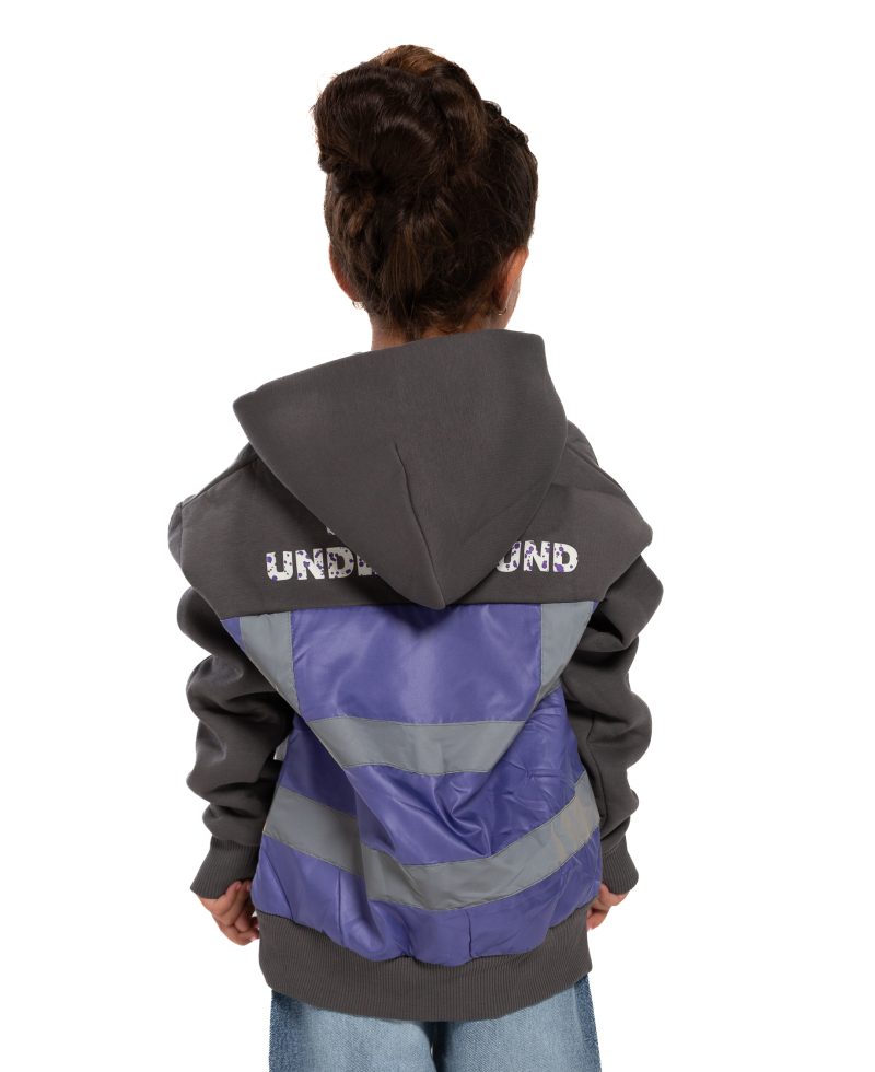 Kids Underground Gray / Purple Hoodie