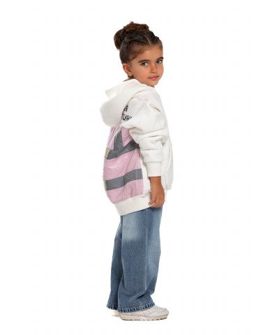 Kids Underground Off White / Pink Hoodie