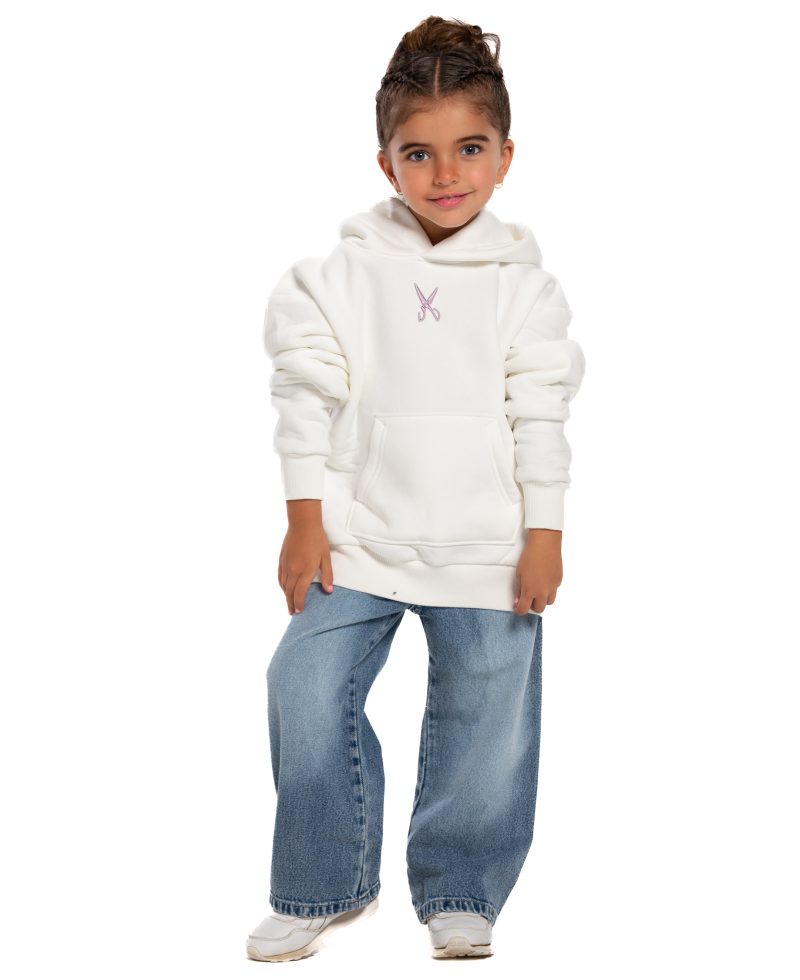 Kids Underground Off White / Pink Hoodie