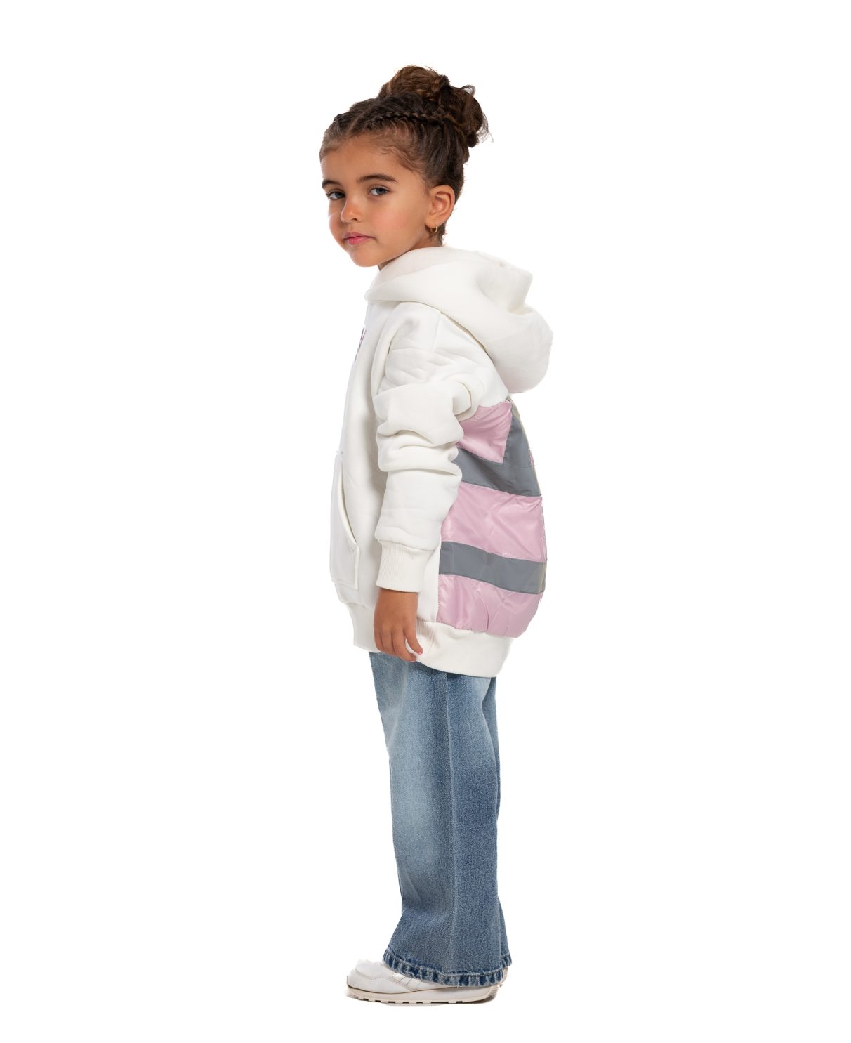 Kids Underground Off White / Pink Hoodie Kids Underground Off White / Pink Hoodie