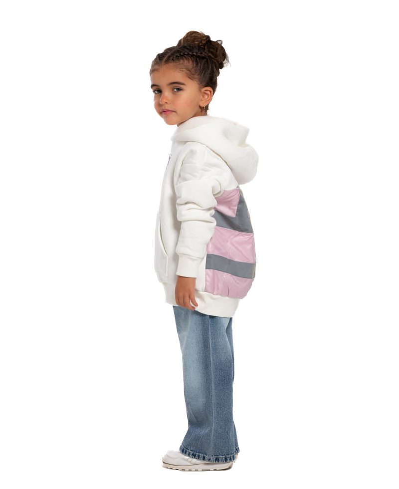 Kids Underground Off White / Pink Hoodie