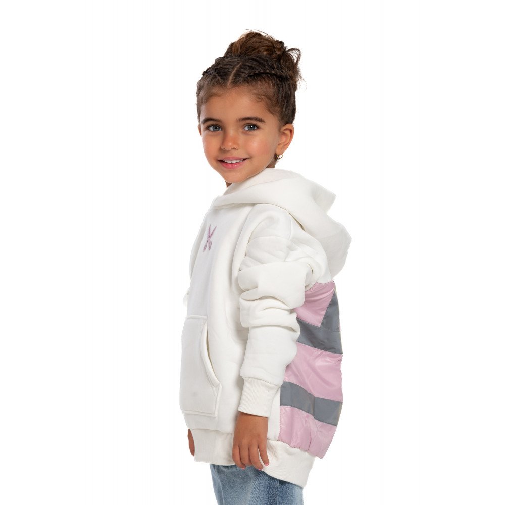 Kids Underground Off White / Pink Hoodie