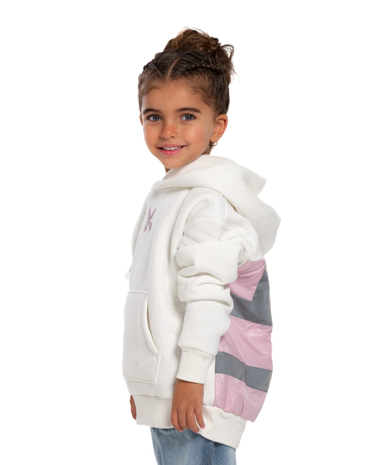 Kids Underground Off White / Pink Hoodie Kids Underground Off White / Pink Hoodie