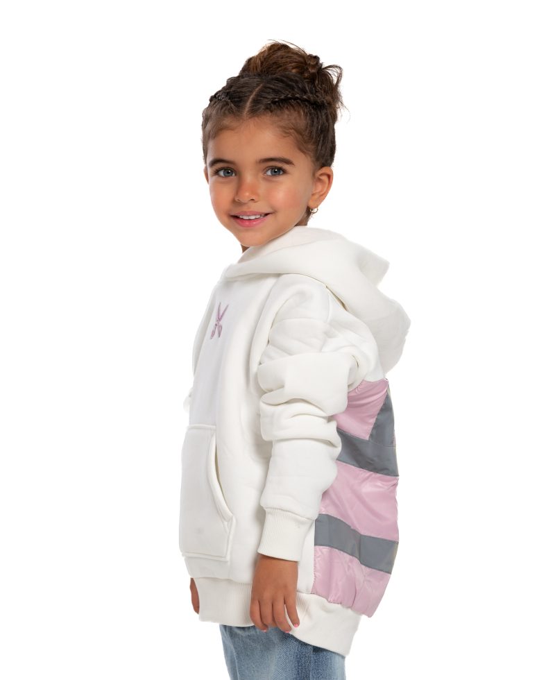 Kids Underground Off White / Pink Hoodie