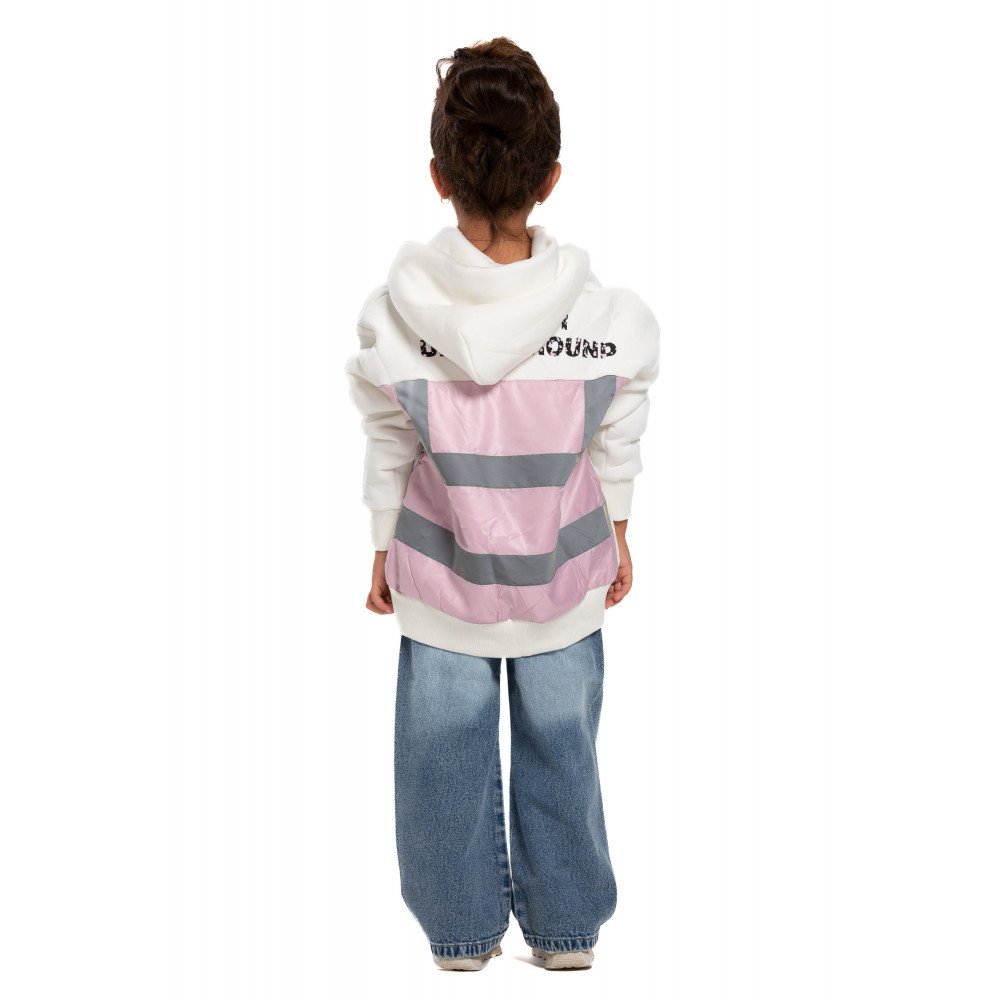 Kids Underground Off White / Pink Hoodie