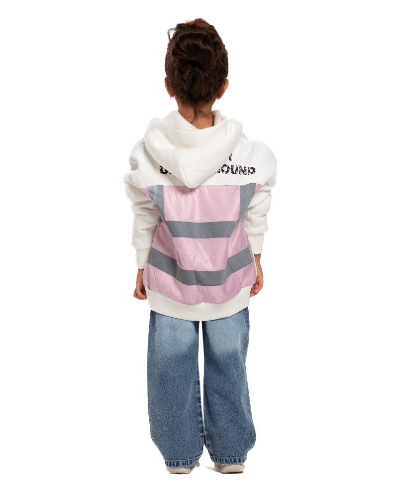 Kids Underground Off White / Pink Hoodie