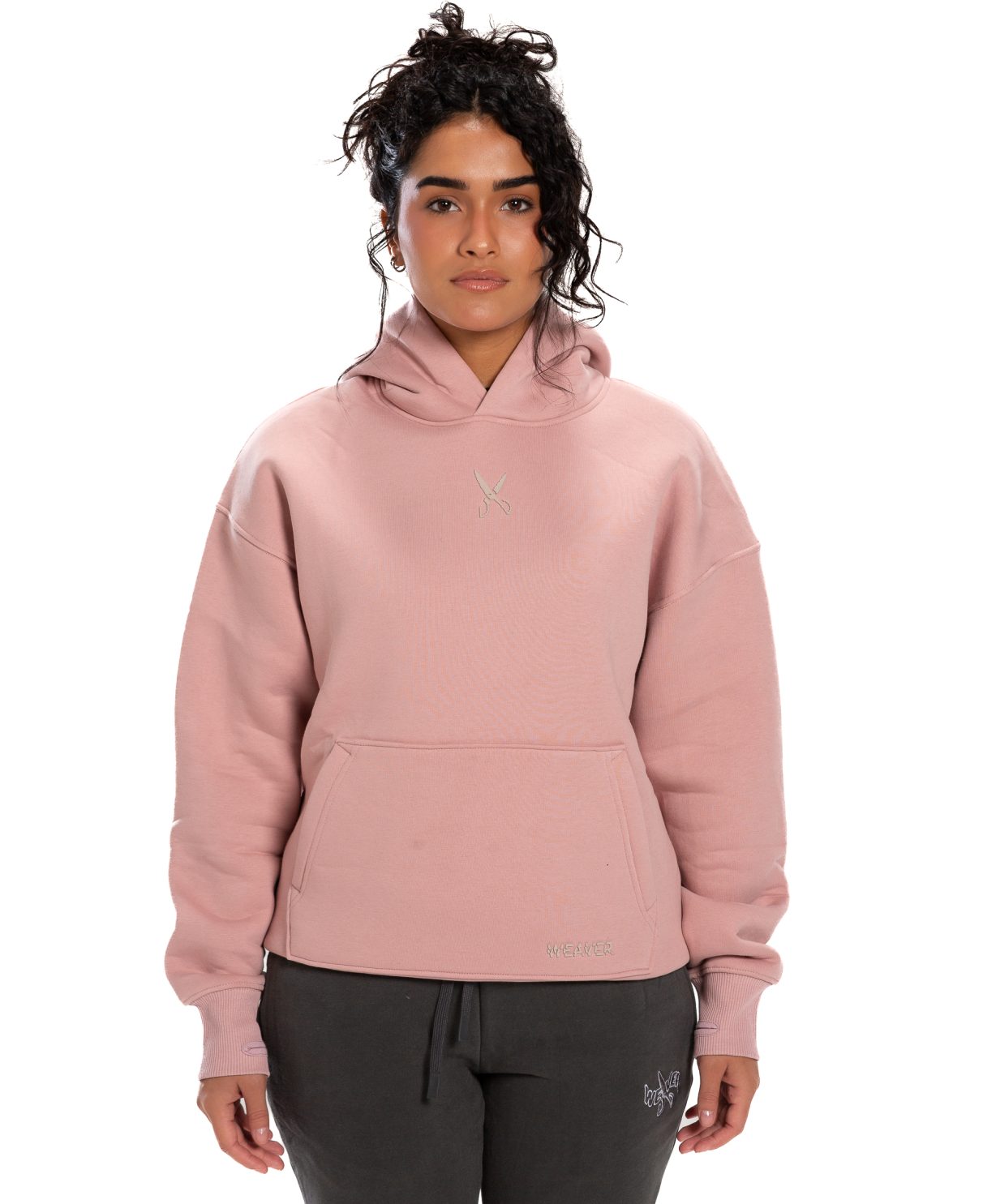 Hoodie Oversize Zigzag - Pink