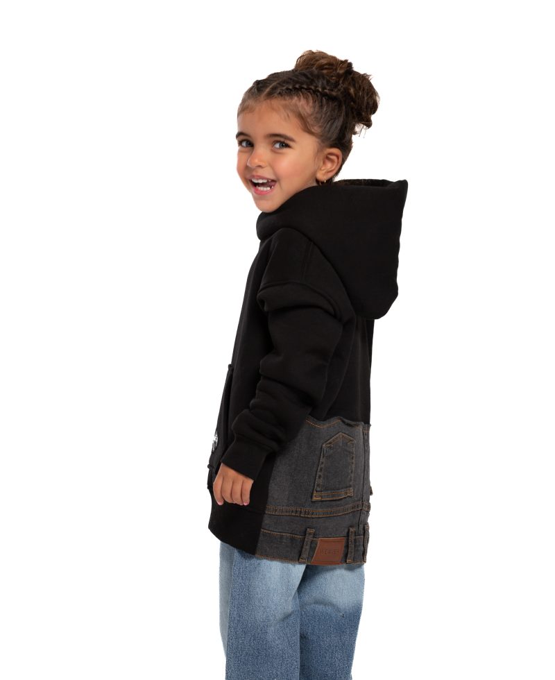 Kids Jeans Hoodie - Black