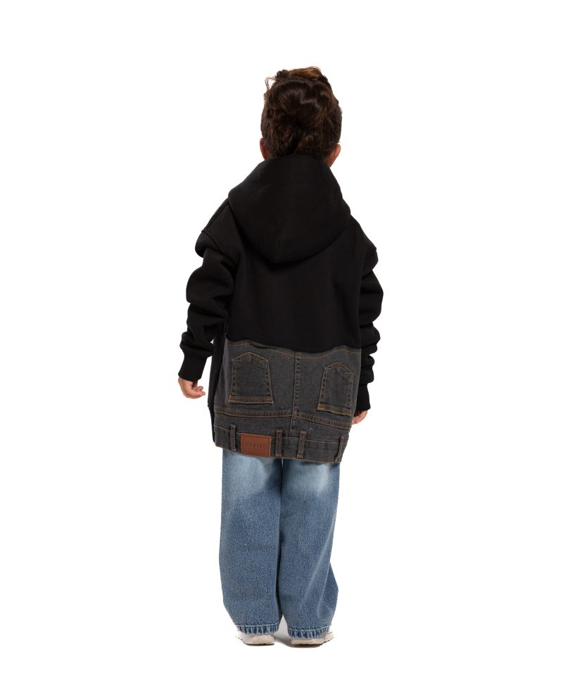 Kids Jeans Hoodie - Black