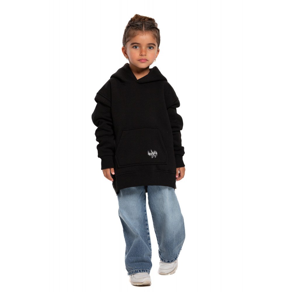 Kids Jeans Hoodie - Black