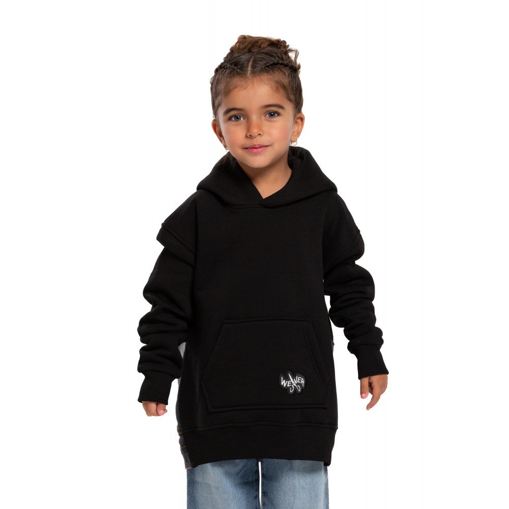 Kids Jeans Hoodie - Black
