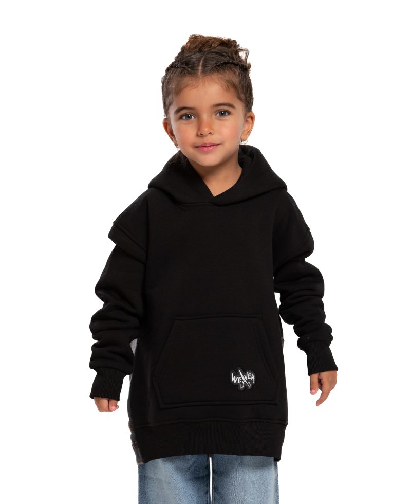 Kids Jeans Hoodie - Black