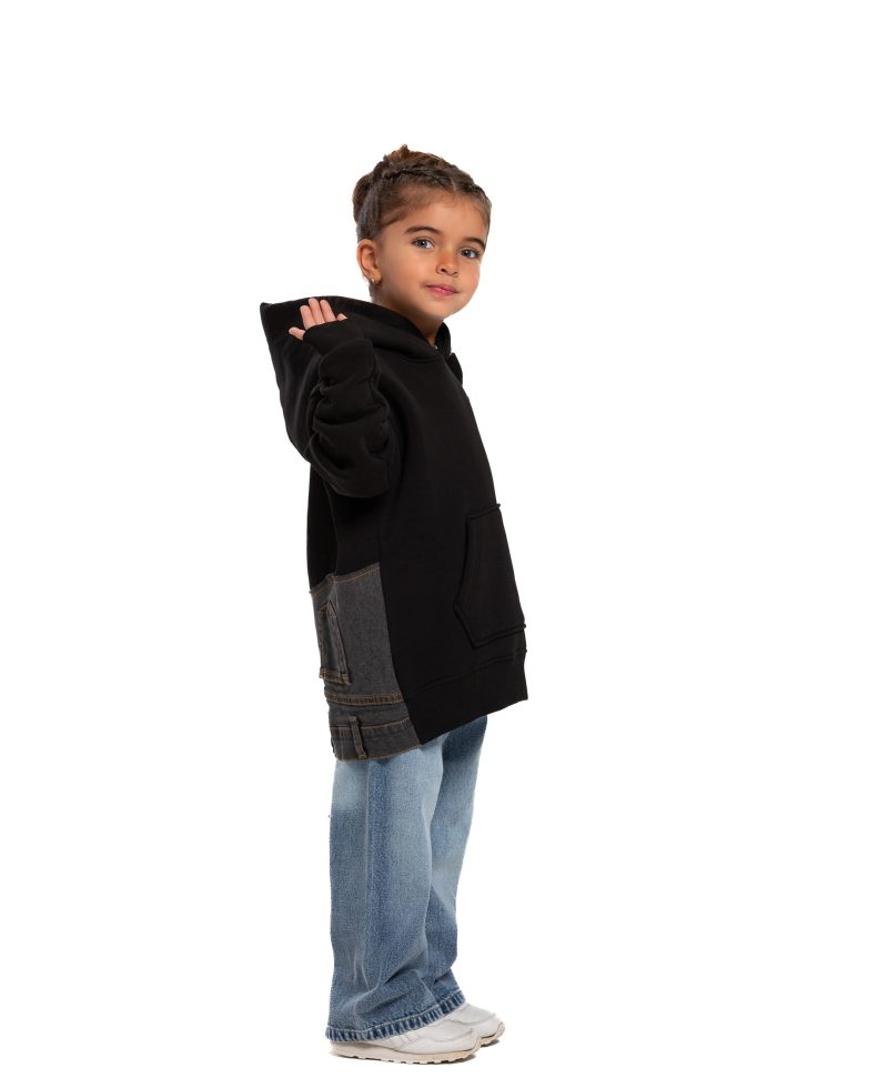 Kids Jeans Hoodie - Black